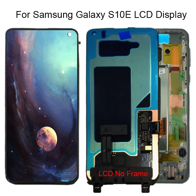 AMOLED для samsung Galaxy S10E SM-G970 G970F G970U G970N ЖК-дисплей сенсорный экран дигитайзер в сборе для samsung S10E lcd