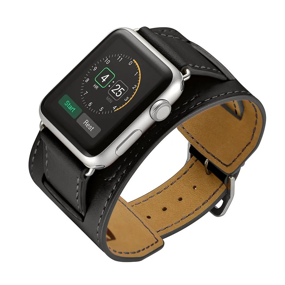 Ремешок из натуральной кожи для apple watch band 44 мм 40 42 38 аксессуары браслета браслет