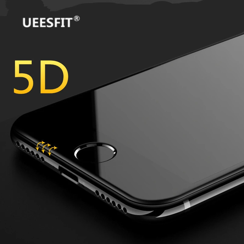 UEESFIT 5D жесткое закаленное стекло HD для iPhone 8 7 6 plus X полный экран чехол 6S 7Plus полное