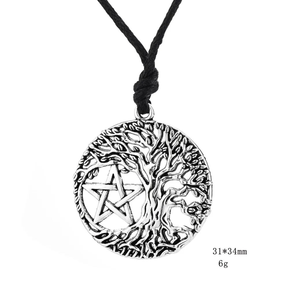 Davapara Yggdrasil пентаграмма Дерево жизни Португалия кулон воротник Wicca Pagan винтажные аксессуары женские ювелирные изделия