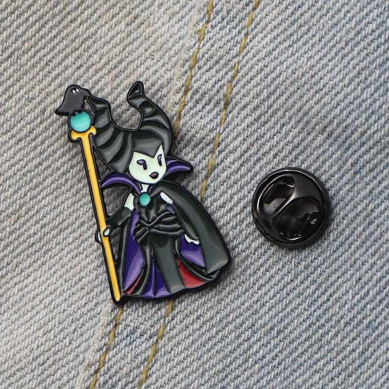 DMLSKY Maleficent Art эмалированные булавки и броши нагрудные булавки рюкзак сумки значок украшения одежды подарки M3371