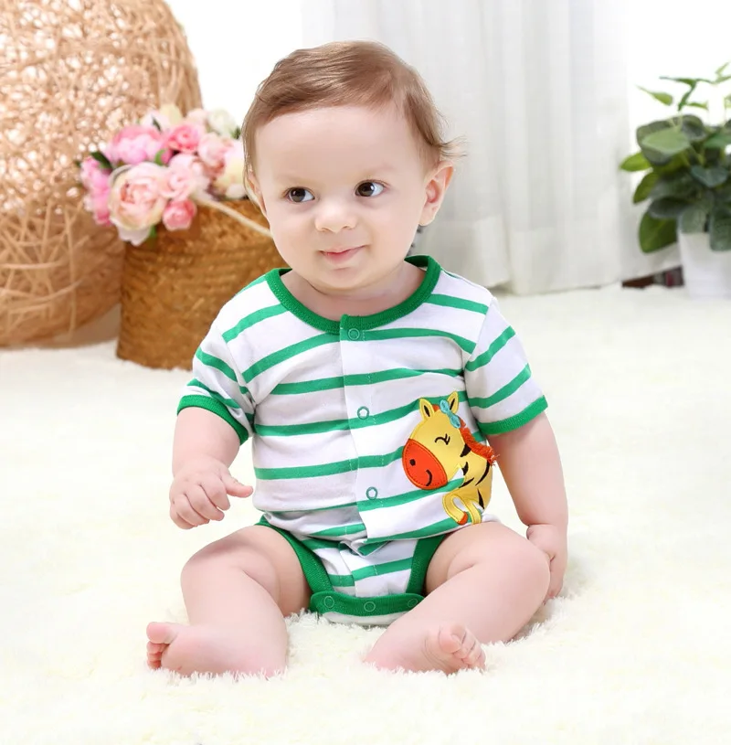 2018 летние детские Комбинезоны для малышек маленьких мальчиков Комплекты девочек