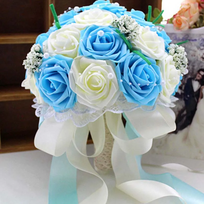 Оптовая продажа ручной работы PE искусственные цветы розы свадебные декоративные
