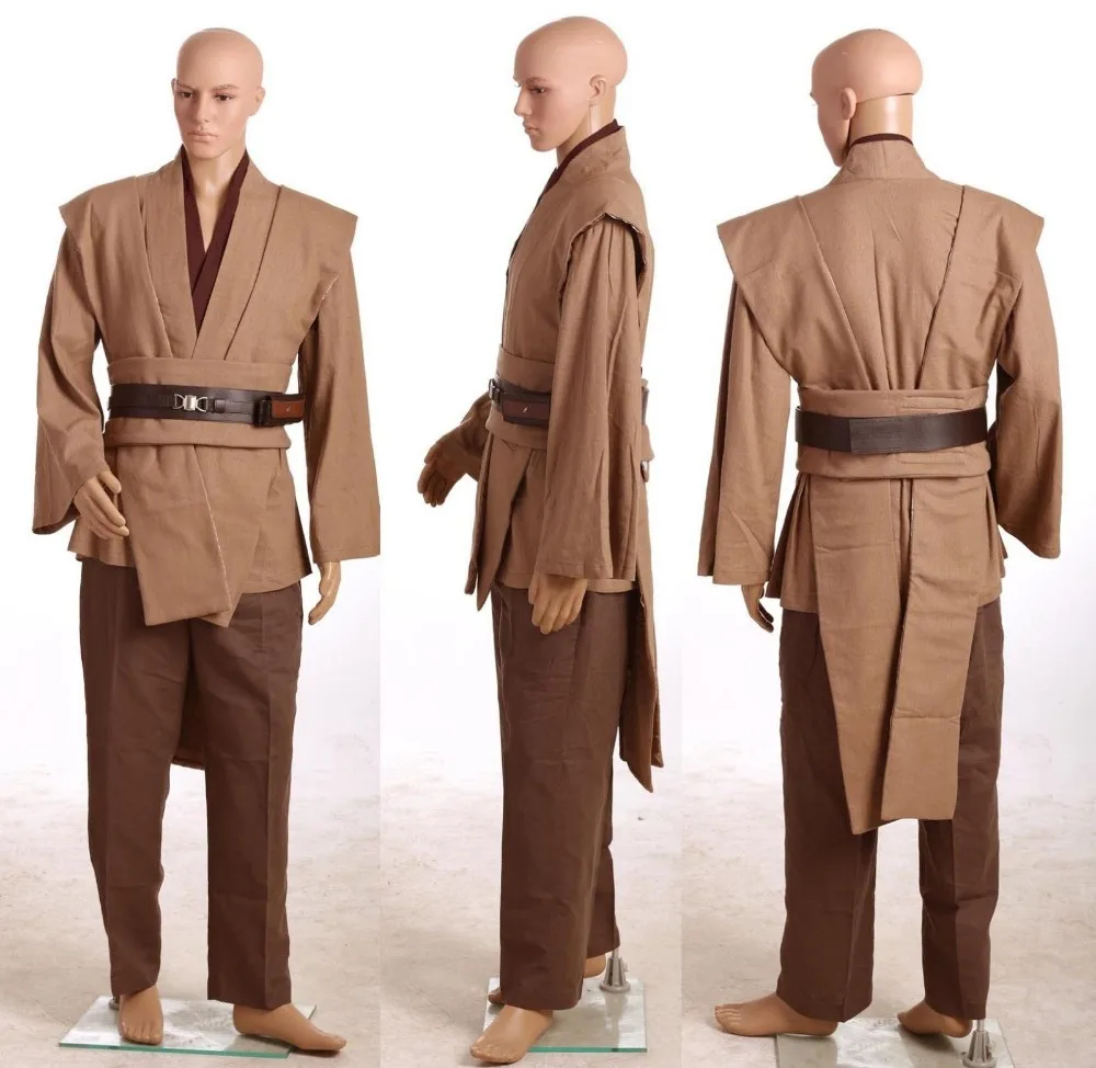 Костюм туника джедая Kenobi костюм для косплея полный комплект коричневая