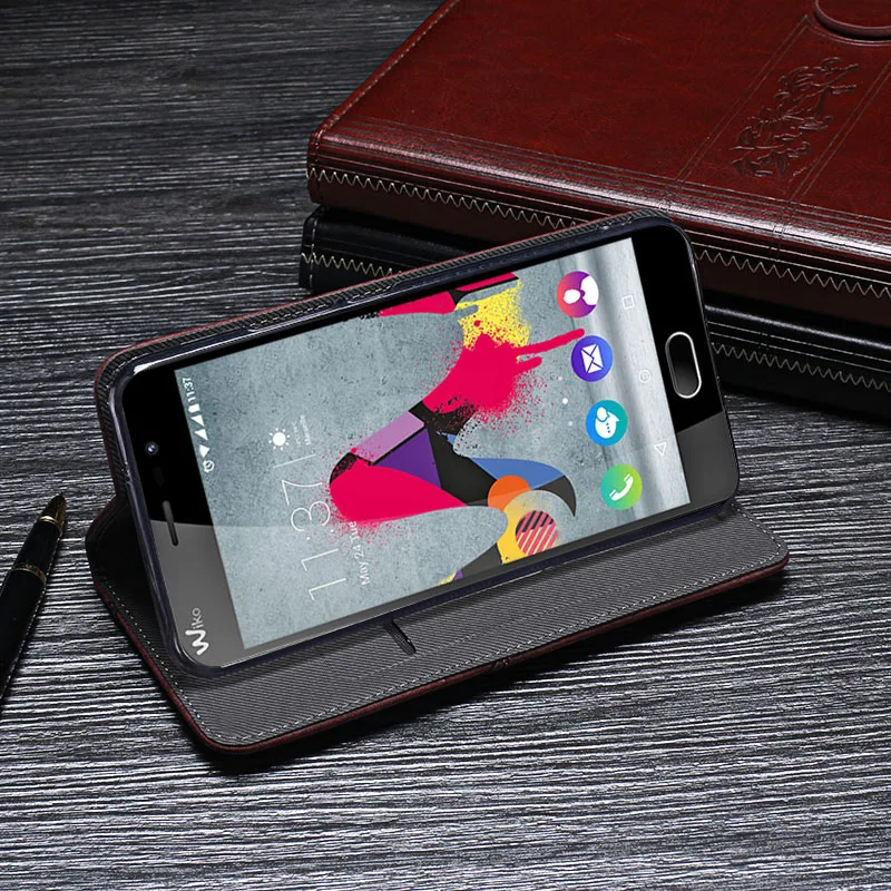 Роскошный кожаный защитный чехол для Wiko U Feel Lite из ТПУ и силикона Pulse | Мобильные