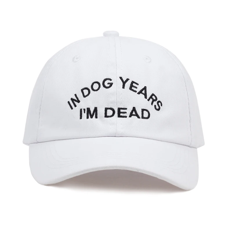 Бейсболка унисекс с надписью IN DOG YEARS I DEAD 100% хлопок | Аксессуары для одежды