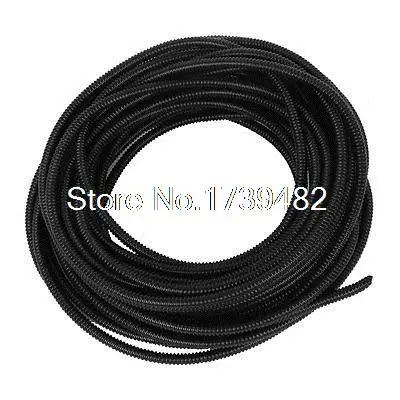 Гибкая Изолированная гофрированная трубка диаметром 5 мм x 7 черная для труб 15 м|pipe