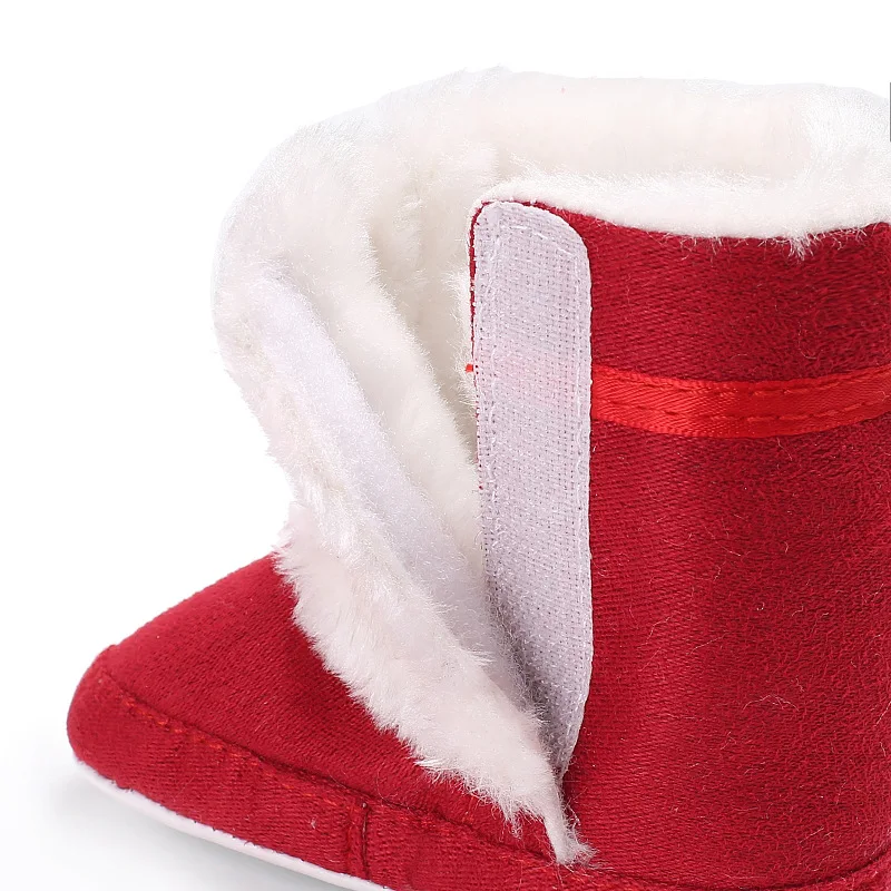 Рождественские зимние сапоги для маленьких девочек Кроше вязаный флисовый