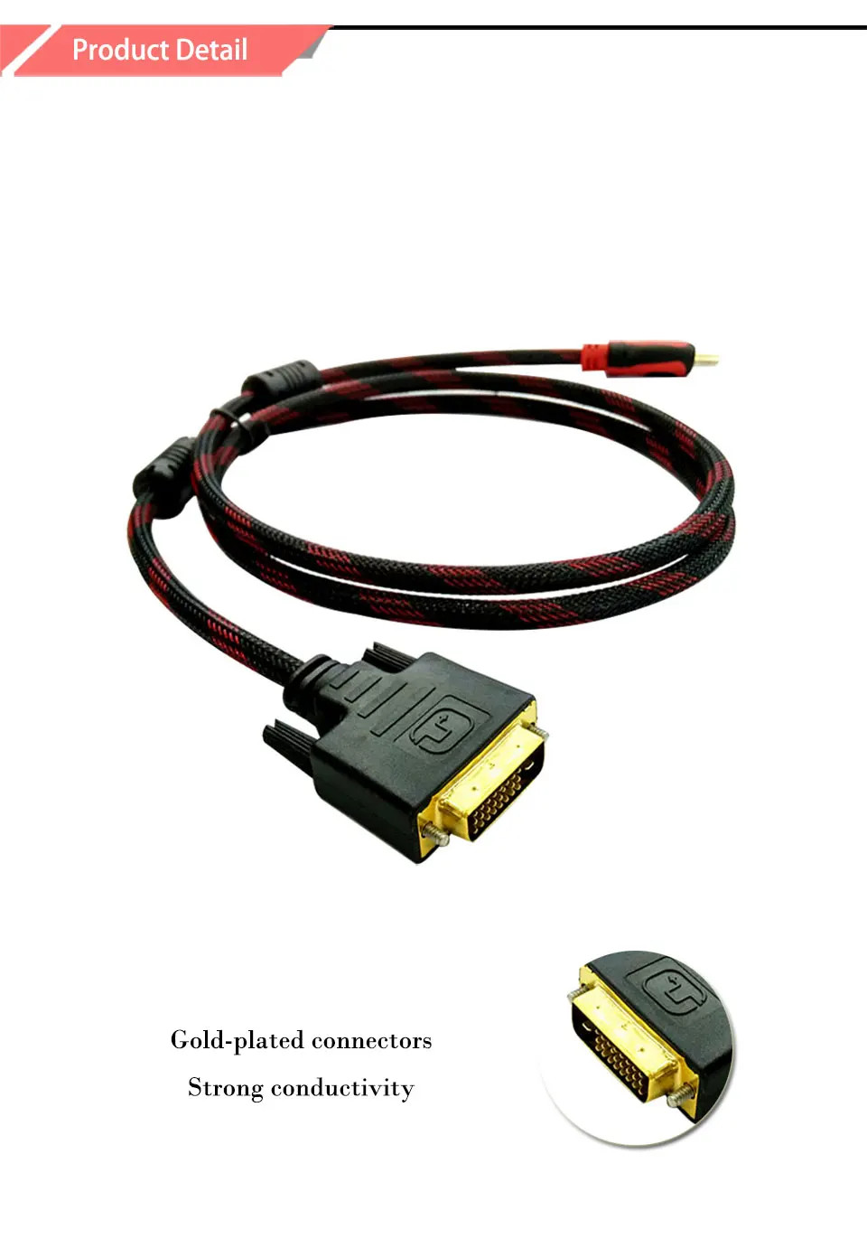 Высокая скорость HDMI к DVI 24+ 1 pin позолоченный папа-папа адаптер конвертер hdmi 1080P HD 3D монитор HDTV проектор ПК ноутбук