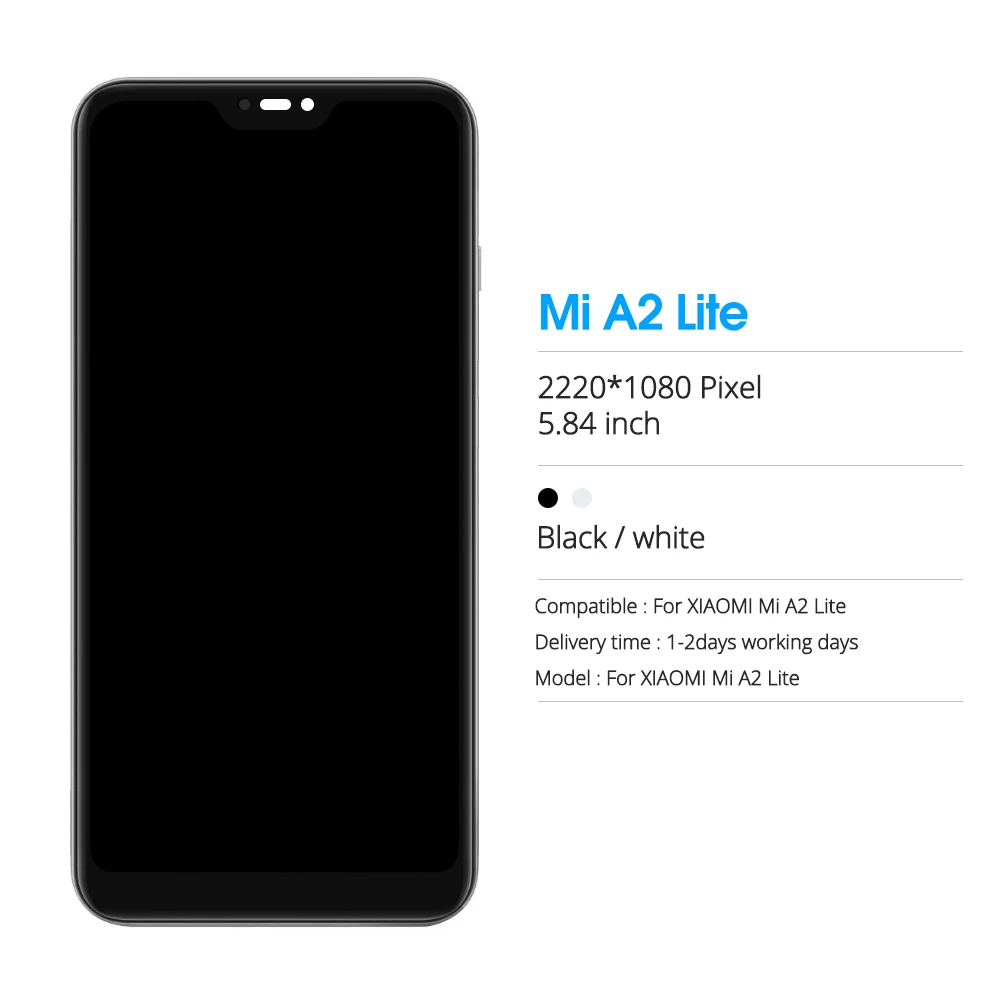 5,84 дюймов дисплей для Xiaomi mi A2 Lite дисплей сенсорный экран дигитайзер Замена для Xiao mi Red mi 6 Pro lcd mi A2 Lite lcd