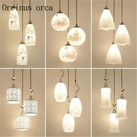 restaurant chandelier modern minimalist three creative dining table lamp fashion personality dining room led living room lamps