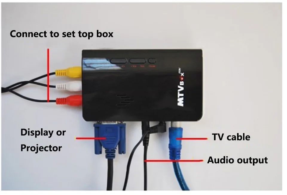 Приемник ТВ-сигнала ТВ-вход VGA и выход для видео входа PAL NTSC подходит проектора DVD