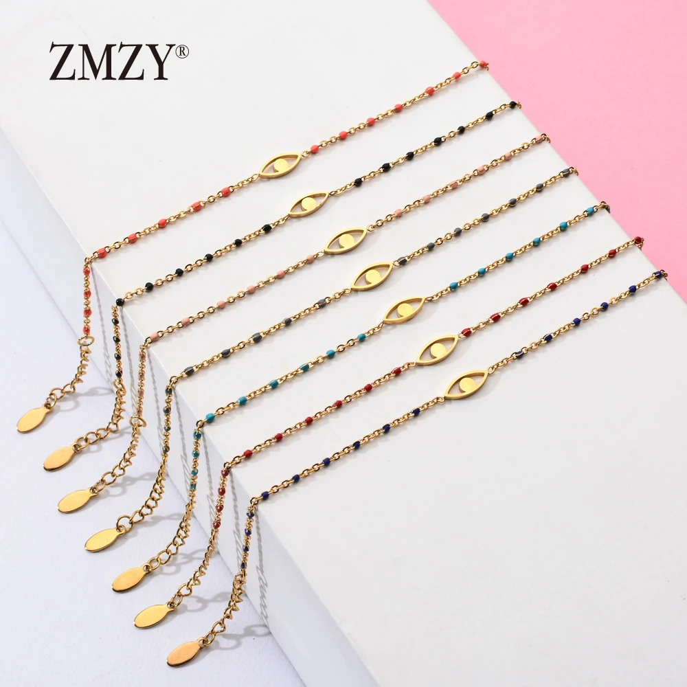 ZMZY Мода Boho один браслет evil eye ювелирные изделия из нержавеющей стали тонкие