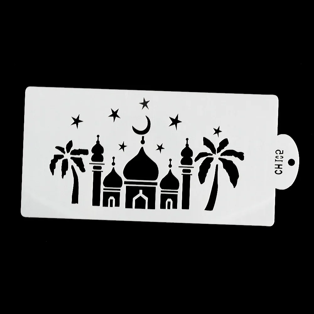 DIY шаблон мечети трафарет для торта из помадки распыления дизайна|cake stencil|cake decorating