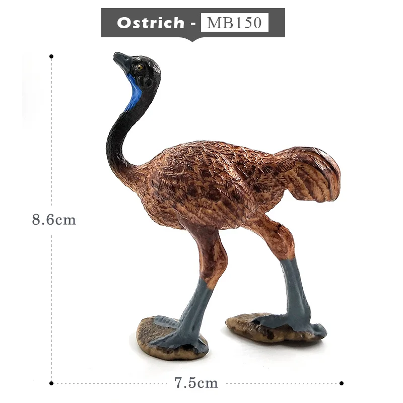 Ostrich Страус Сурикат Окапи Лебедь волк крокодил платипус олень модель животного свинья фигурка домашний декор Фея Украшения Сада аксессуары - Цвет: Ostrich