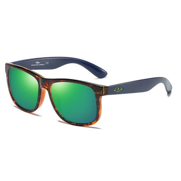HGE-H Summer New Style Polarized Sunglasses Men Women Fashion Square Sun Glasses Travel UV Goggles Alloy Hinges Are Durable KD23 - Цвет линз: C4 Leopard Frame