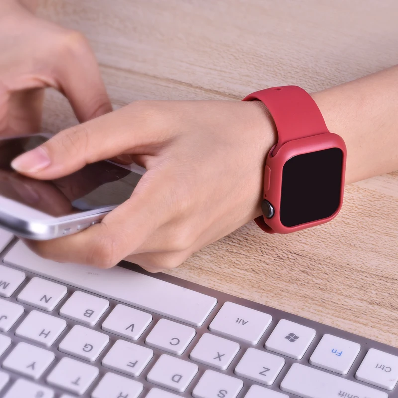 Новый мягкий силиконовый бампер для Apple Watch SE 6 5 4 3 2 1 защитный чехол часов iWatch 38 мм
