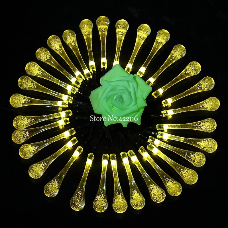 10 м 20 хрустальные Пузырьковые капли светодиодная гирлянда Праздничные