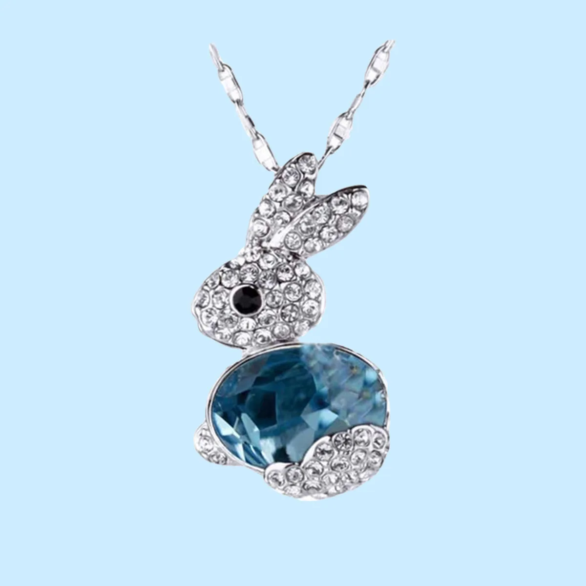 Кролик Цепочки и ожерелья Банни кристалл кулон Цепочки и ожерелья Jewelry аксессуар для Для женщин девочек