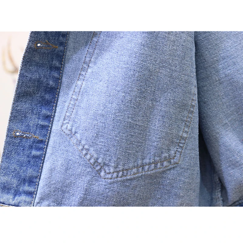 Винтажная джинсовая куртка короткая верхняя одежда женские свободные