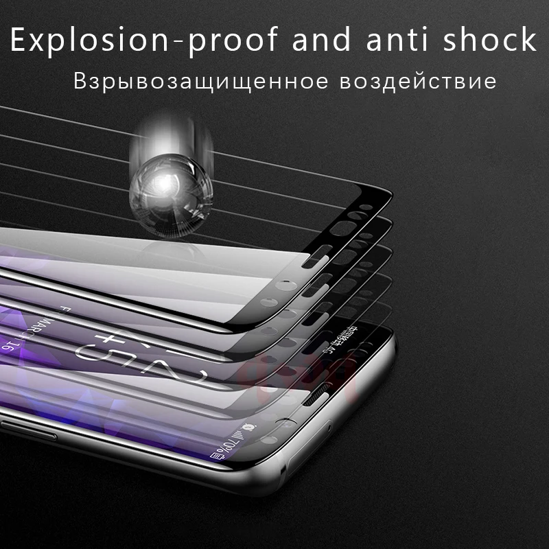 15D Защита экрана для samsung Galaxy S9 S8 A6 A8 Plus A7 9D полное покрытие закаленное стекло для Galaxy Note 8 9 8 S7 Edge пленка