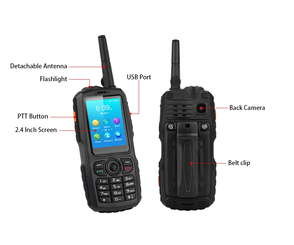 A17 Zello Walkie talkie мобильный телефон IP67 Водонепроницаемый MT6572 Android смартфон 2G/3G Dual SIM