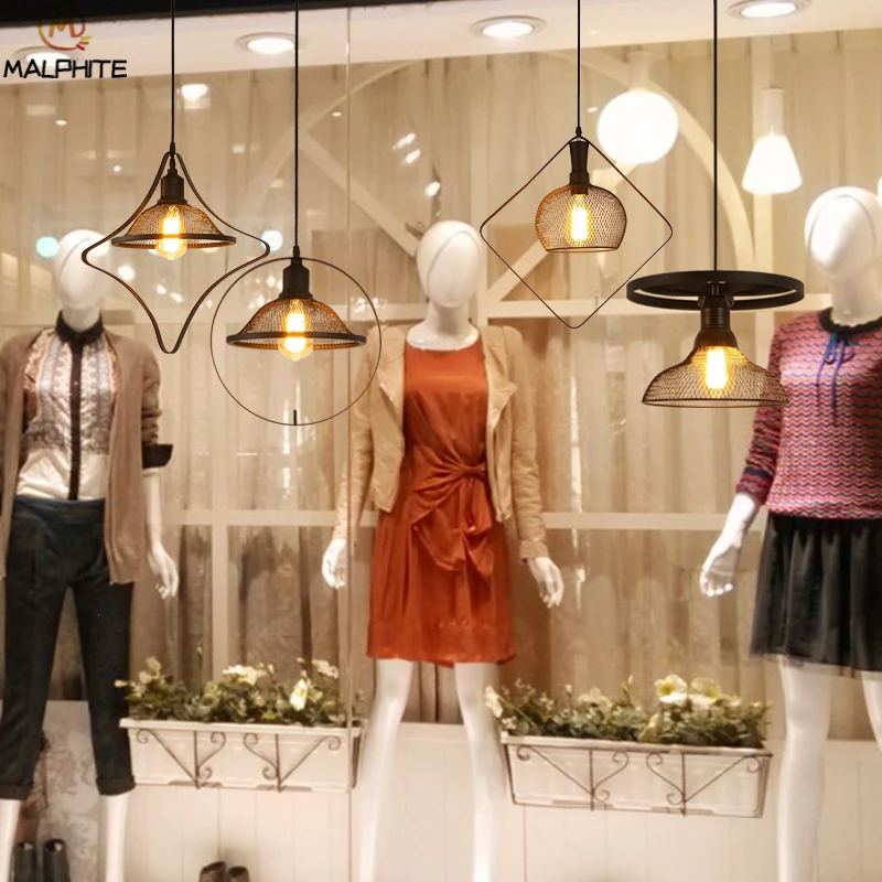 

Nordic Clothing shop hanging pendant lights industrial decor pendant lamps hanglamp simple modern bar cafe deco lighting fixture