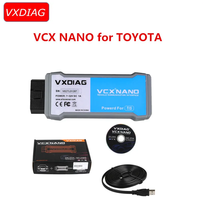 WIFI Versioon VXDIAG VCX NANO для TOYOTA TIS Techstream V10.10.018 Совместимость с SAE J2534 Многоязычная| |