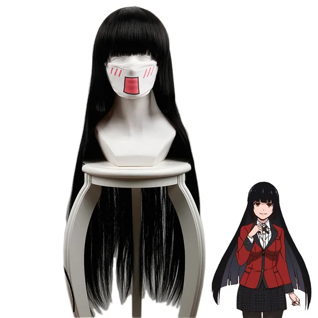 Высококачественный Косплей парик Yumeko Jabami Kakegurui компульсивный геймбер черный