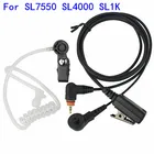 Акустическая трубка для наблюдения PTT с микрофоном, Динамик PTT, наушники, гарнитура для Motorola, радио SL7550, SL4000, SL1K, Moto