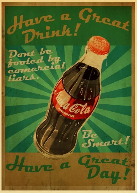 Холст, украшение для дома, печатная Модульная картина, Nuka Cola Fallout, настенные картины, современный, скандинавский стиль, плакат для гостиной - Цвет: BO xianru1426-08