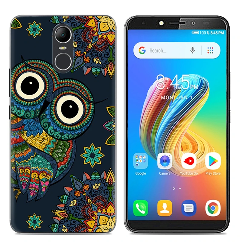 Чехол для телефона TECNO LA7/pouvor2 модный дизайн рисунок из ТПУ милый мягкий чехол