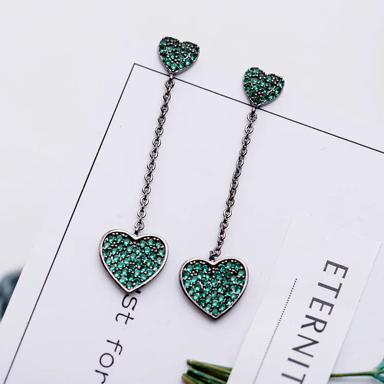 SWOUR новые модные ювелирные изделия S925 стерлингового серебра серьги сердце любовь