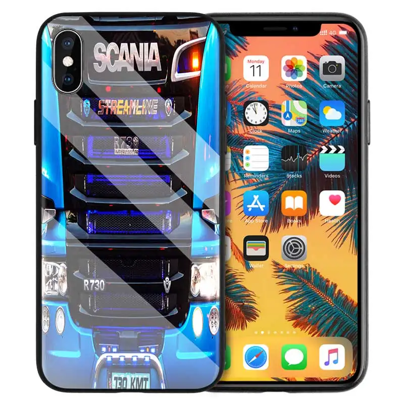 12 Грузовик SCANIA с принтом, из силикона мягкий чехол для Apple iPhone 7 8 6 6S 11 11Pro X XR XS MAX Plus 7P 6 8P 7+ 8+ Защитная крышка - Цвет: 12