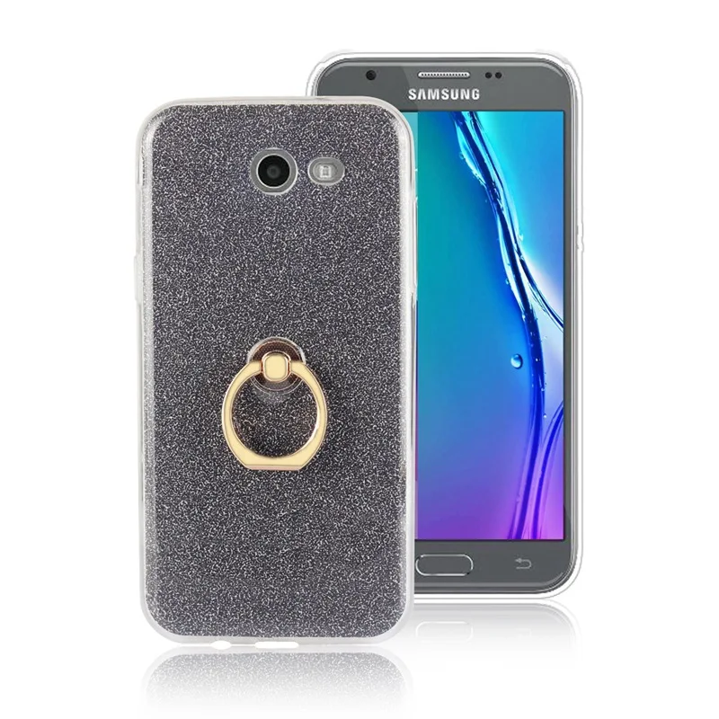 Чехол с подставкой и кольцом для Samsung Galazy J3 J5 J7 A3 A5 A7 2016 2017 2018 блестящий чехол A9 A8 J530