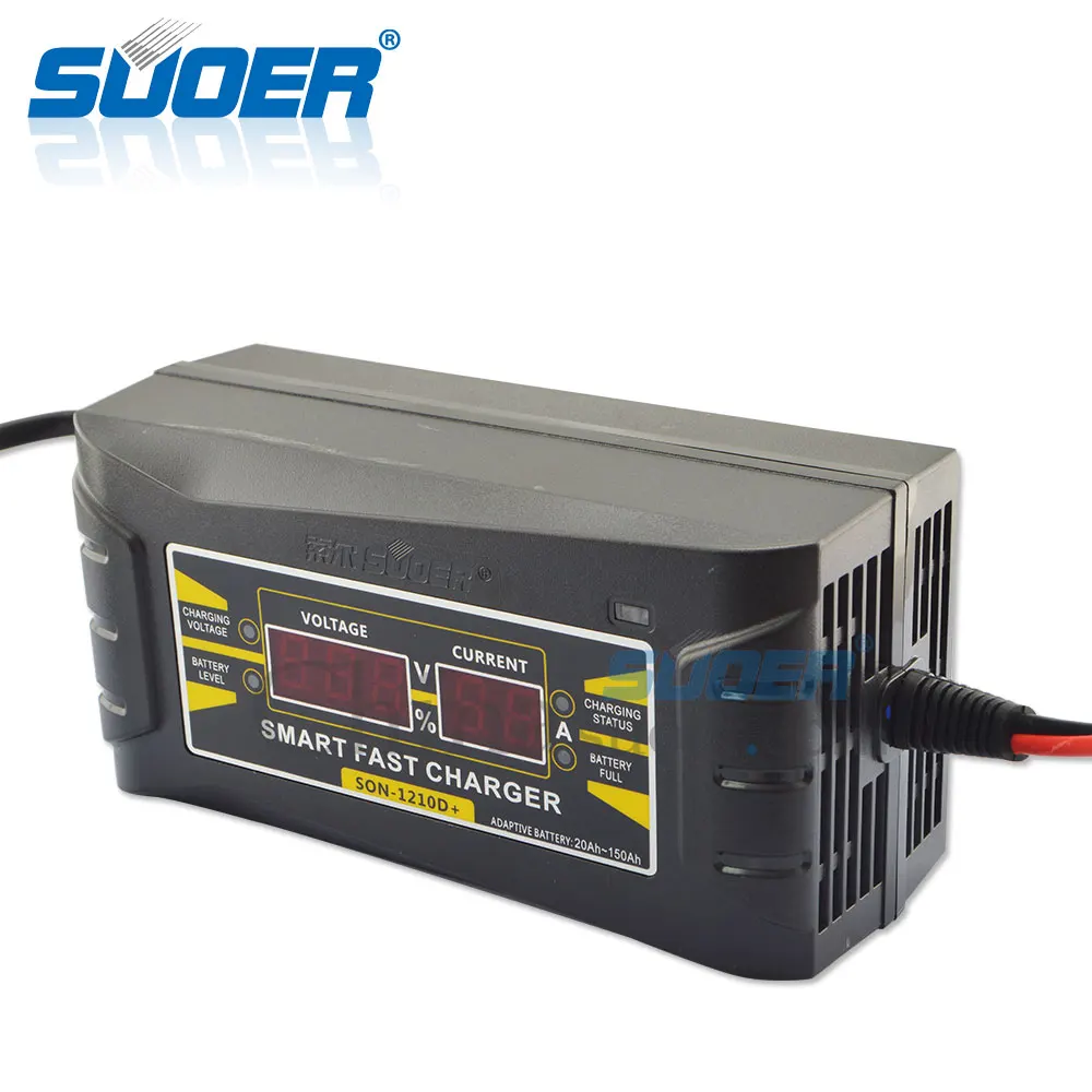 Suoer【гелевая Зарядка батареи 】 дизайн зарядное устройство 12v автомобильное зарядное устройство(SON-1210D