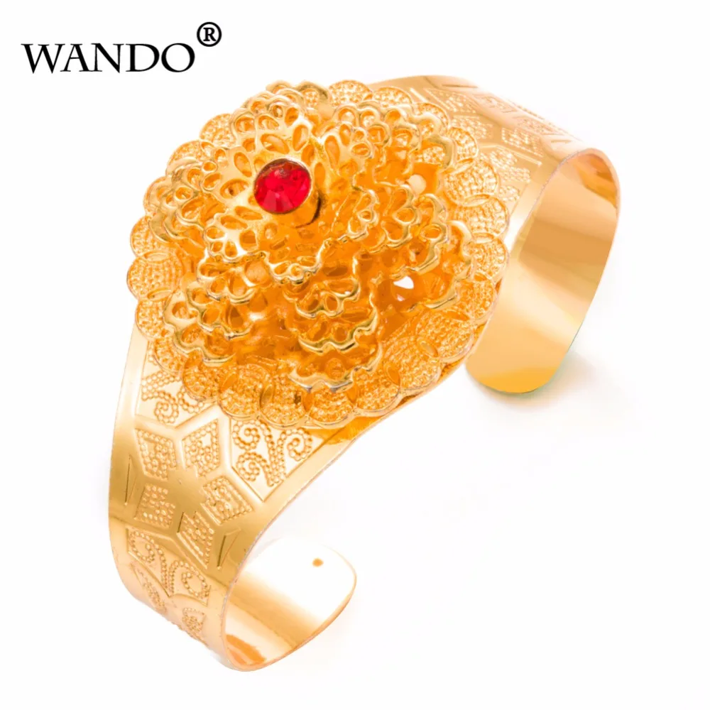 WANDO18K новый золотой цвет комплекты ювелирных изделий из эфиопского Красного