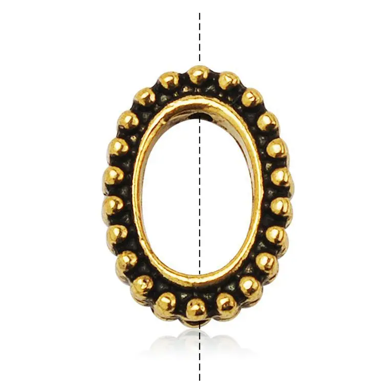 Высококачественные овальные гранулированные оправы из бисера 20 шт. в упаковке