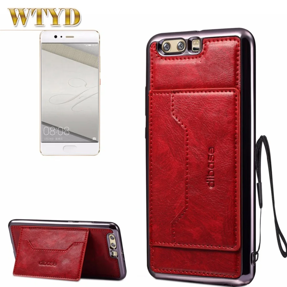 Чехол для Huawei P10 Plus с гальваническим покрытием из ТПУ текстурой Crazy Horse защитный