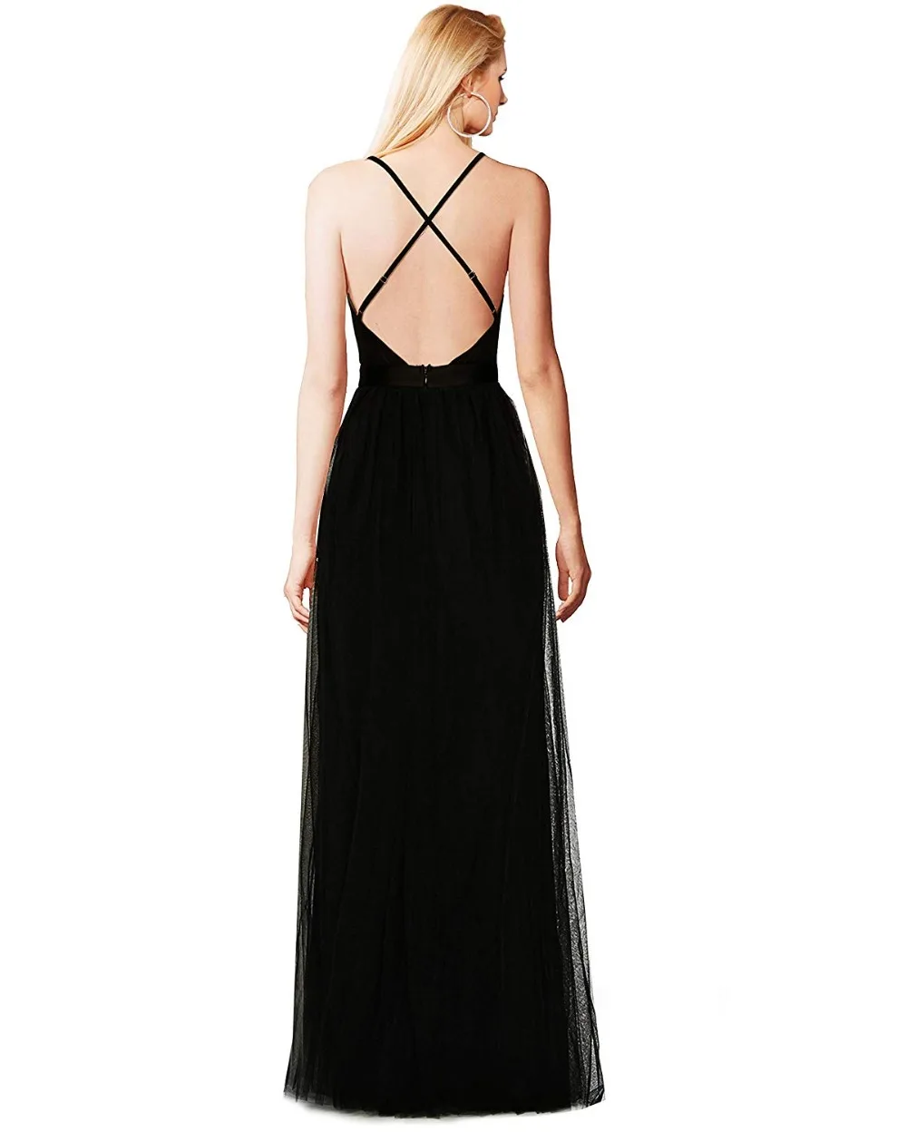 А-силуэт с v-образным вырезом королевские синие платья на выпускной спереди