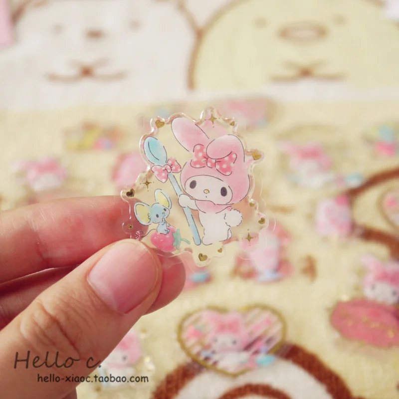 Мультфильм Печать хлопья Маленькие близнецы звезды cinnamoroll пудинг собака ПВХ стикер мороженое украшения Индекс стикер s для детей игрушки