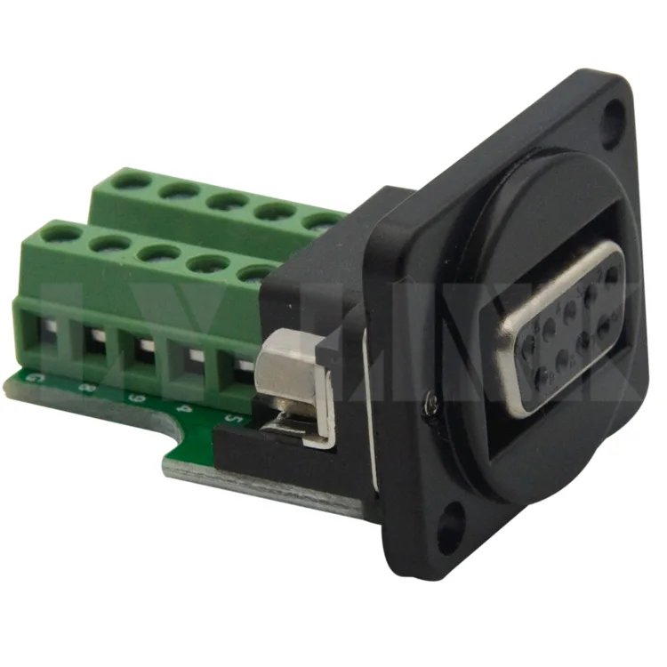 Металлический разъем типа D DB9 RS232 RS485 с обратным винтовым соединением|connector|connector
