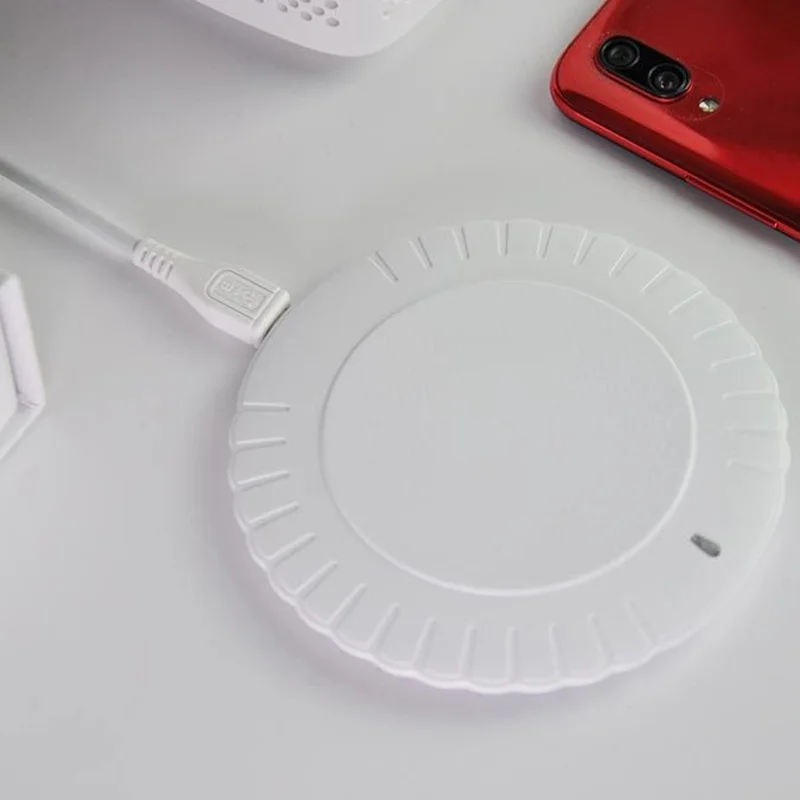 White Tongdaytech Qi Беспроводное зарядное устройство для Iphone X, XR, 8 Plus, 11, портативный зарядный коврик для мобильного телефона, для samsung S10, S9, S8, Xiaomi Mi, 9 - Тип штекера: White