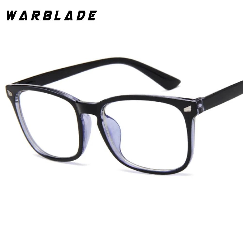 blue WarBLade анти Синие лучи мужские очки голубое световое покрытие игровые очки для защиты компьютера глаз ретро очки для женщин - Цвет оправы: blue