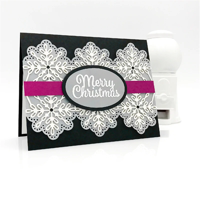 Трафаретная бумага для скрапбукинга Рождественская Снежинка металлические