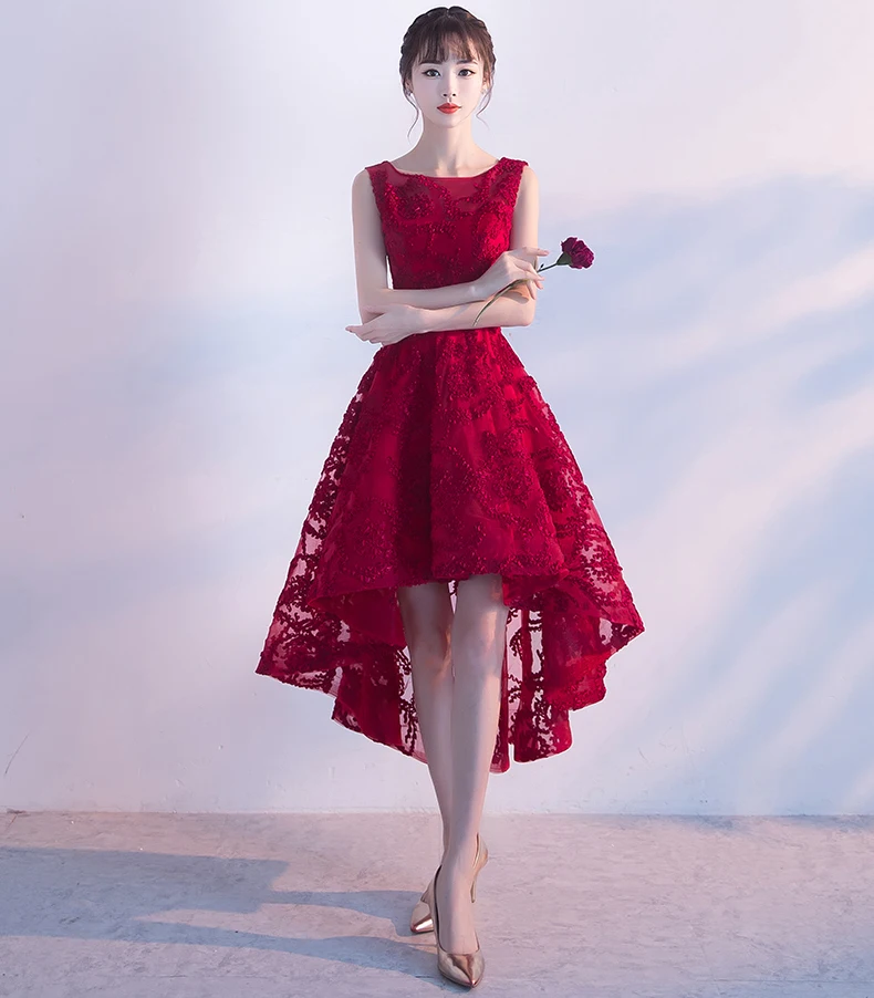 Ladybeauty, Новое поступление, элегантное платье для выпускного вечера, Vestido de Festa, кружевные вечерние платья с аппликациями, стильное платье с высокой талией
