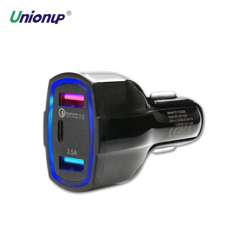 Unionup 35 Вт usb c автомобильный телефон Зарядное устройство Quick QC3.0 Универсальный Usb