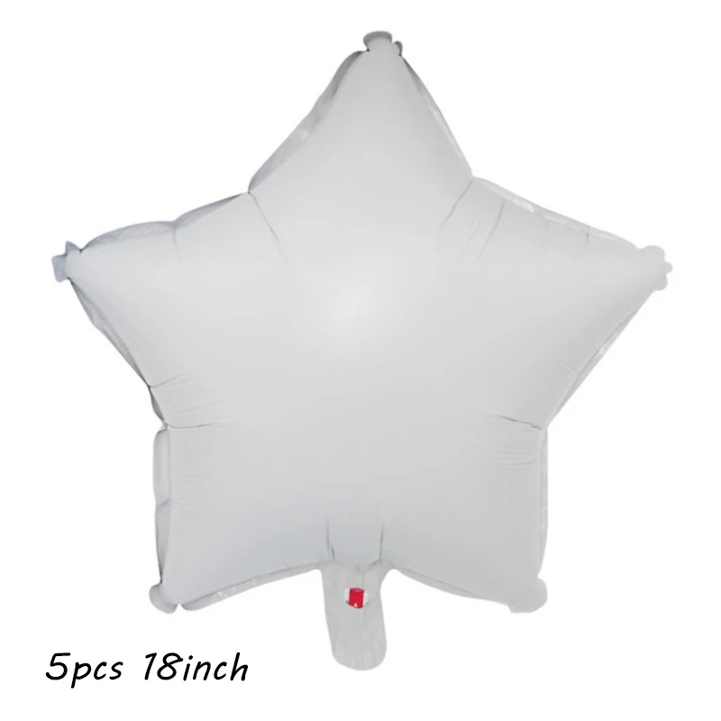 5pcs 18inch star 18 шт 10 дюймов черный, красный белый латексные шары для взрослых День рождения украшения Детские игрушки Воздушные шары для свадьбы Обручение гелиевые шары - Цвет: 5pcs 18inch star