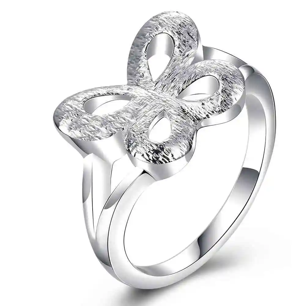Хит продаж новинка распродажа посеребренные кольца для женщин крылья бабочки