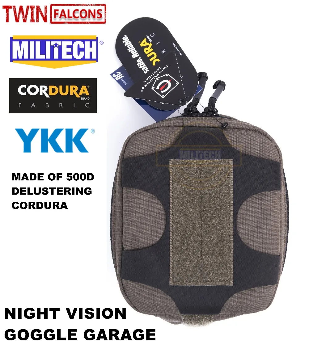 MILITECH TWINFALCONS TW Delustered Cordura NVD NOD NVG Garage для шлема устройство ночного видения футляр для очков для хранения